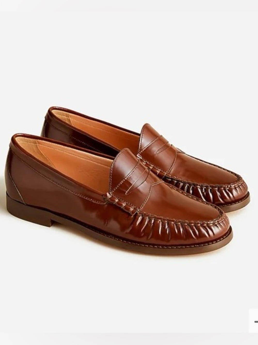 J. Crew Winona penny loafers in spazzolato leather